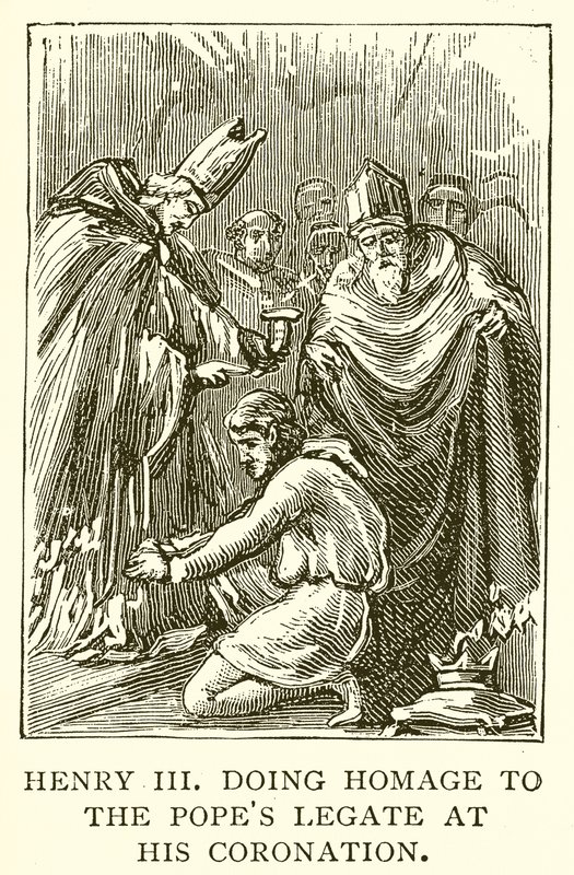 Henry III hyller pavens legat ved kroningen hans av English School