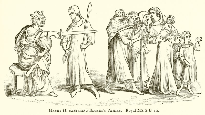 Henry II forviser Beckets-familien av English School