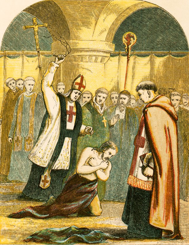 Henry II pisket av prestene på Canterbury av English School
