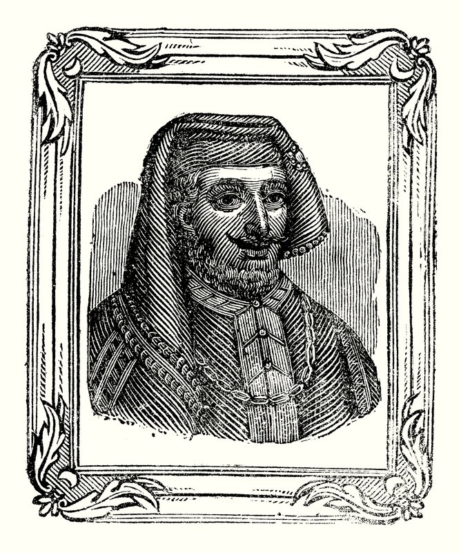 Henry IV ble født i 1366, kronet i 1399 og døde i 1413 (gravering) av English School