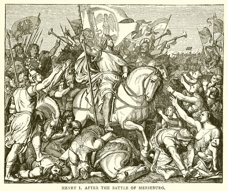 Henry I etter slaget ved Merseburg av English School