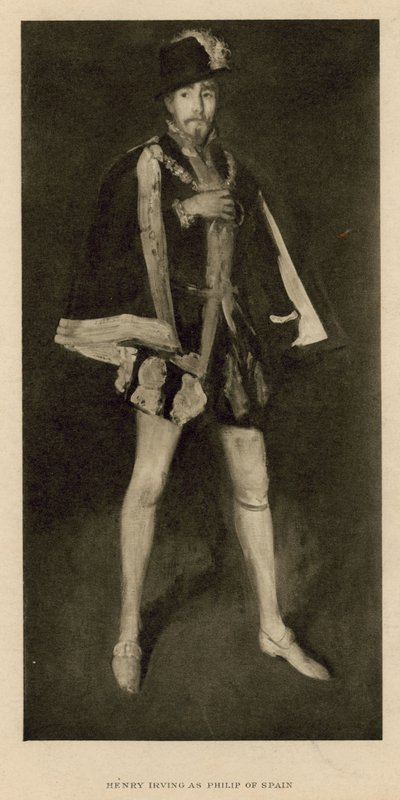 Henry Irving, skuespiller, som Philip av Spania av English School
