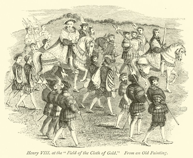 Henry VIII på Field of the Cloth of Gold av English School