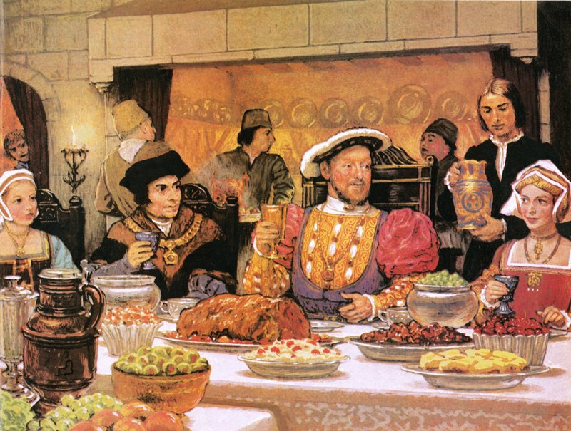 Henry VIII med Sir Thomas More på høyre side av English School