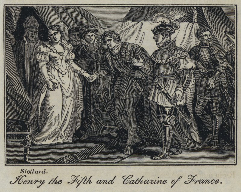 Henry den femte og Catharine av Frankrike av English School