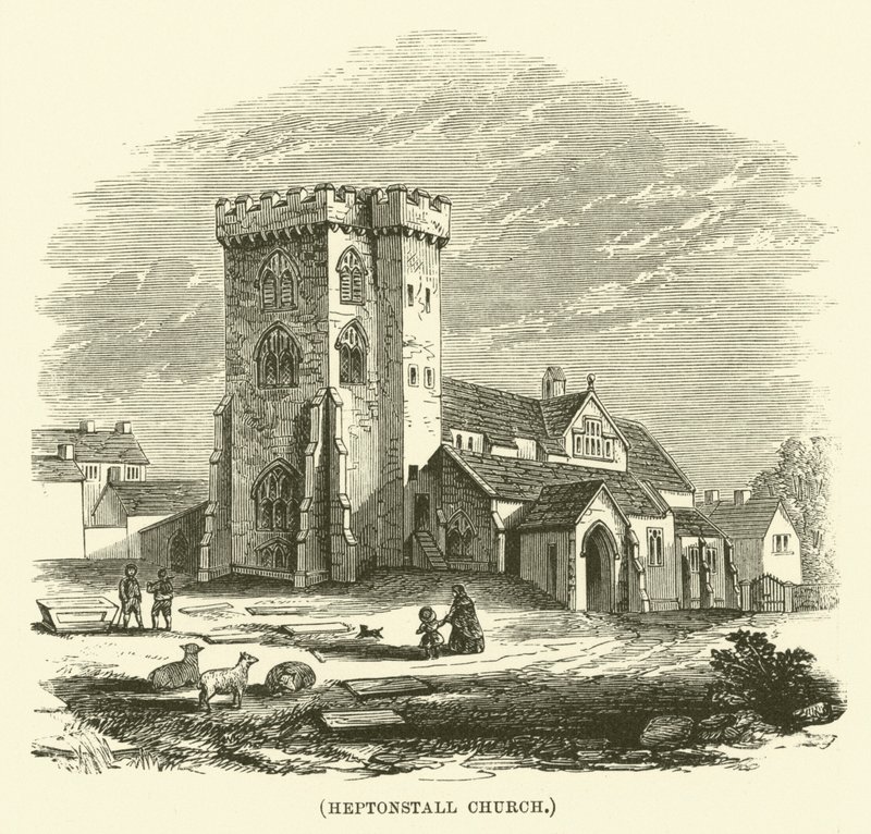 Heptonstall kirke (gravering) av English School