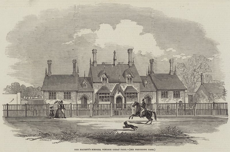 Hennes Majestets skoler, Windsor Great Park (gravering) av English School
