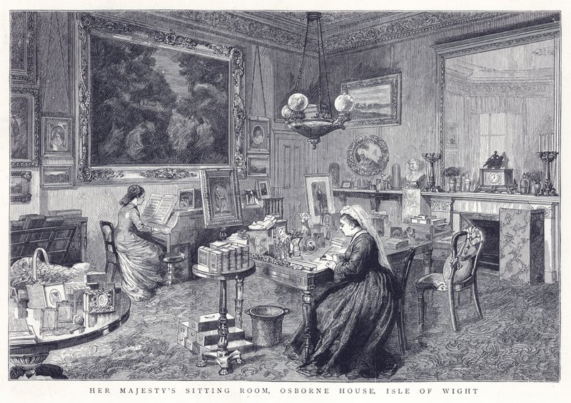 Hennes Majestets stue, Osborne House, Isle of Wight av English School