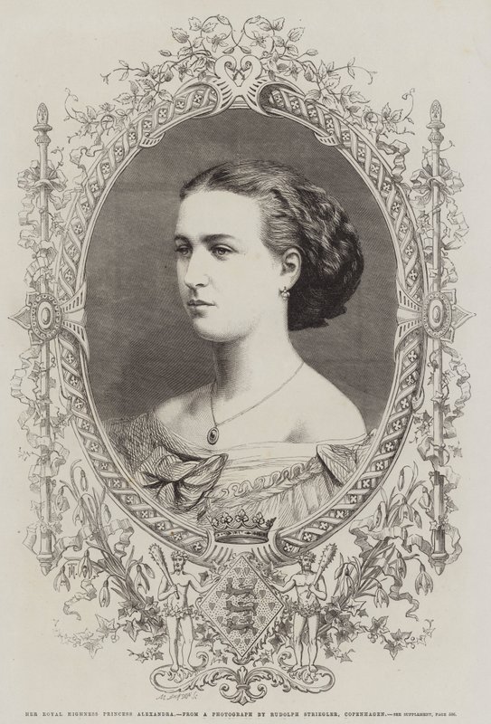 Hennes Kongelige Høyhet Prinsesse Alexandra (gravering) av English School