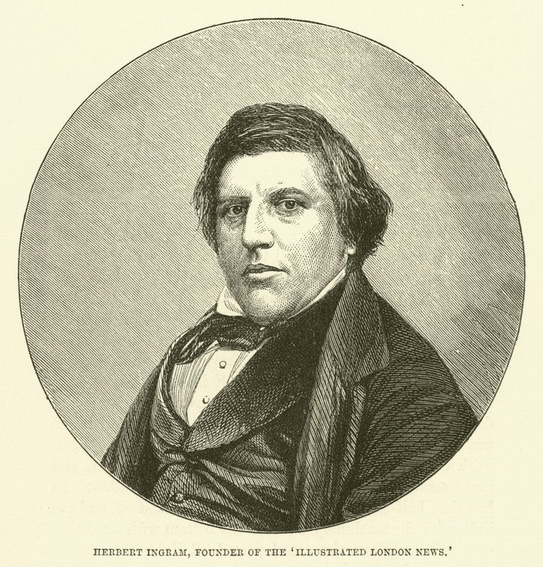 Herbert Ingram, grunnlegger av Illustrated London News (gravering) av English School