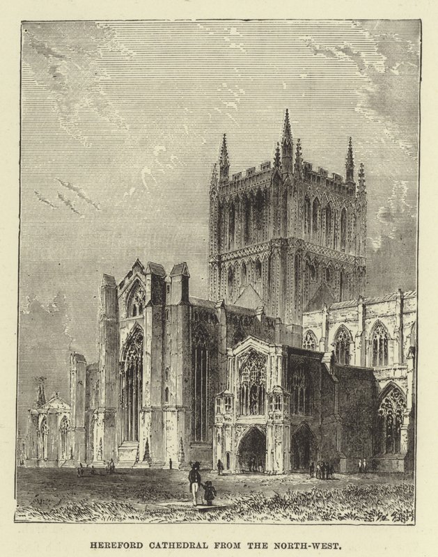 Hereford-katedralen fra nordvest av English School