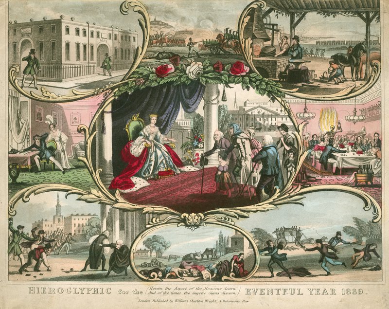 Hieroglyf for det begivenhetsrike året 1839 av English School