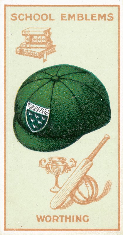 Videregående skole for gutter, Worthing, Sussex (farge litho) av English School
