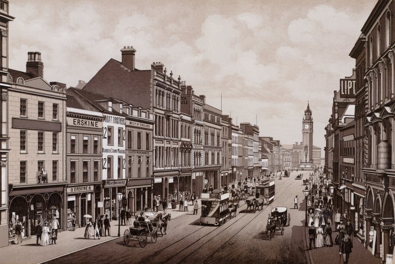 High Street, Belfast (litho) av English School