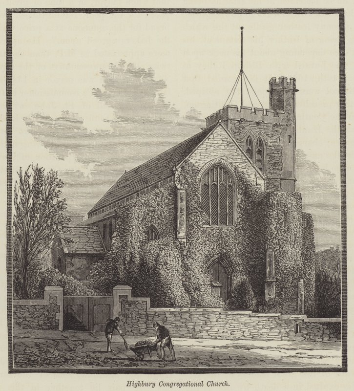 Highbury Congregational Church (gravering) av English School