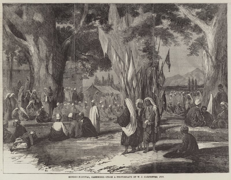 Hindoo Festival, Cashmere (gravering) av English School