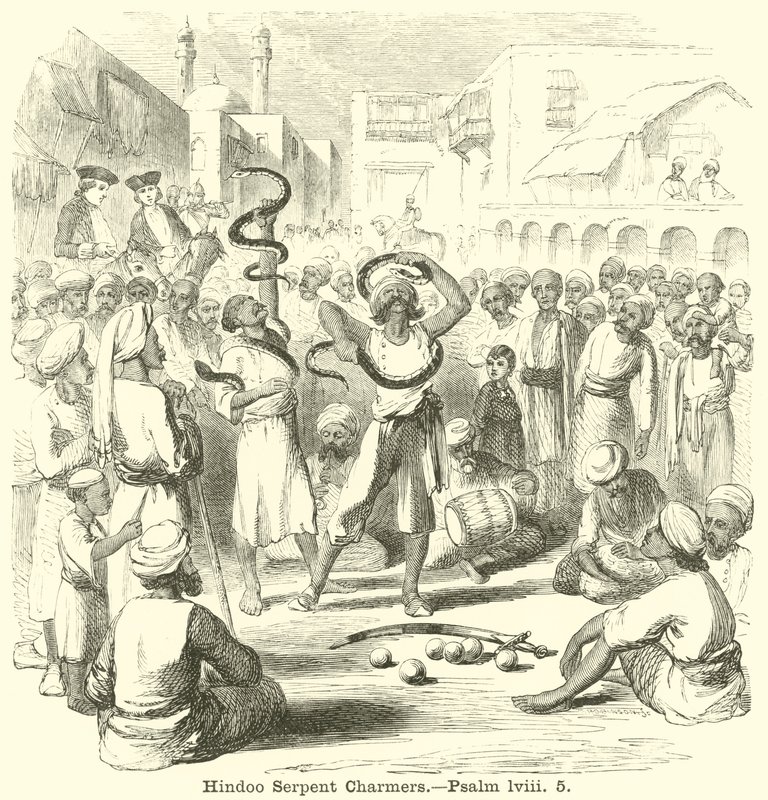Hindoo Serpent Charmers, Salme, lviii, 5 av English School