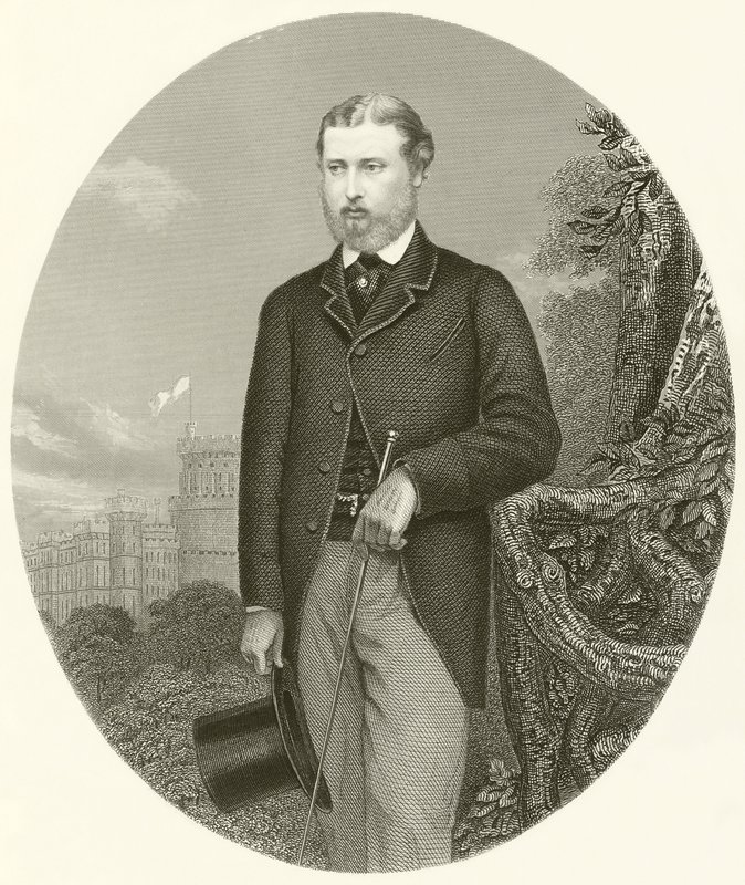 Hans kongelige høyhet Albert Prince of Wales av English School