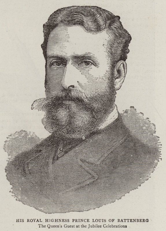 Hans Kongelige Høyhet Prins Louis av Battenberg (gravering) av English School