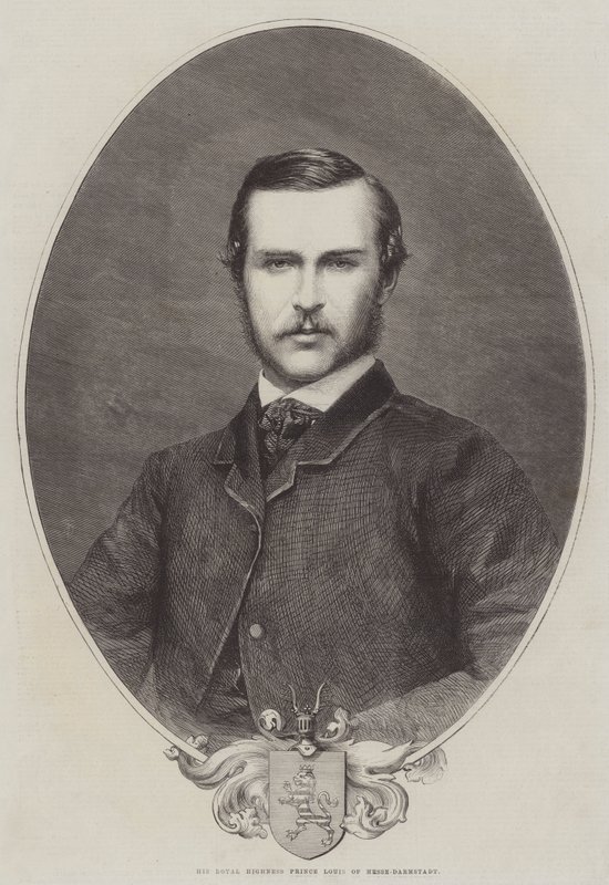 Hans Kongelige Høyhet Prins Louis av Hessen-Darmstadt (gravering) av English School