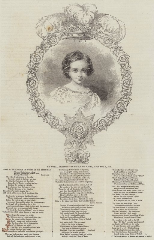 Hans Kongelige Høyhet Prinsen av Wales, født 9. november 1841 (gravering) av English School