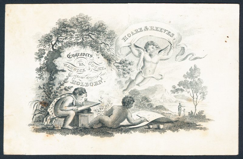 Hoare & Reeves, gravører, handelskort av English School