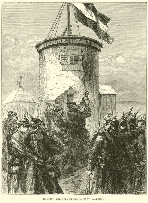 Heising av den tyske standarden på Valerien, mars 1871 av English School