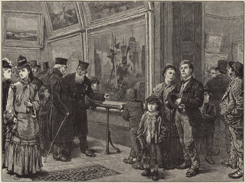 Feriefolk på Nasjonalgalleriet av English School