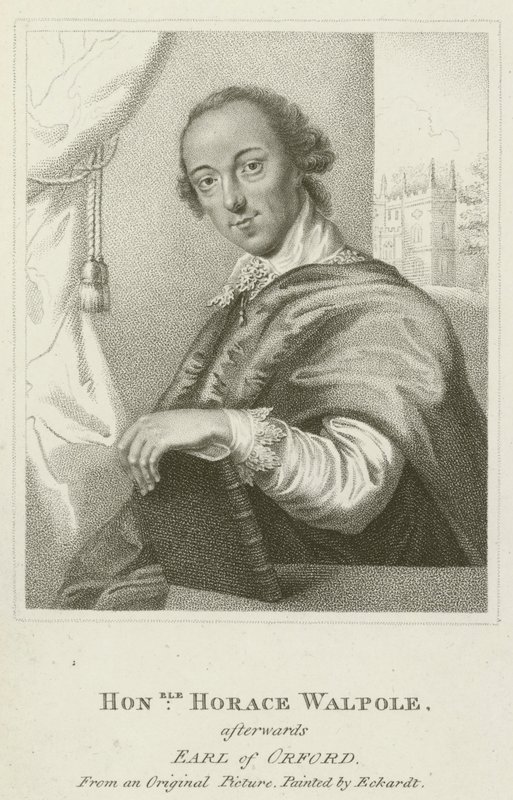 Ærede Horace Walpole, etterpå jarl av Orford (gravering) av English School