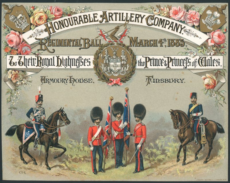 Honorable Artillery Company, Regimental Ball, 4. mars 1885 av English School