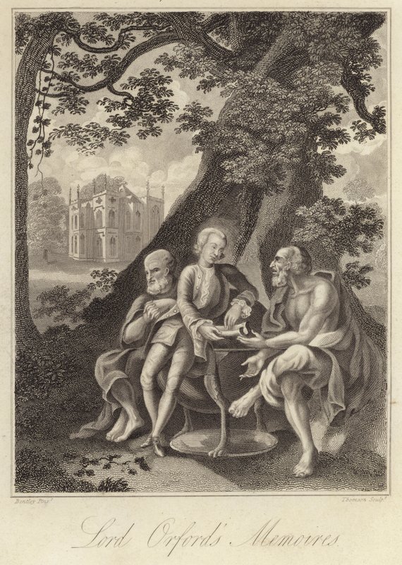 Horace Walpole , engelsk historiker, forfatter og politiker (gravering) av English School