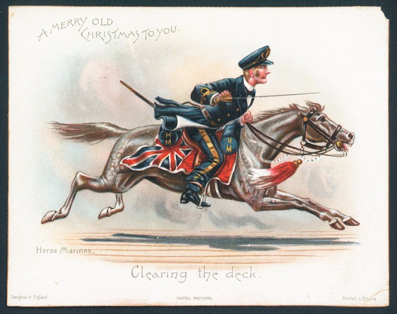 Horse Marines julekort av English School