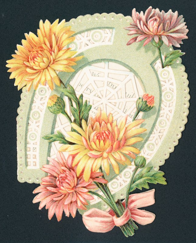 Hestesko og blomster, kort av English School