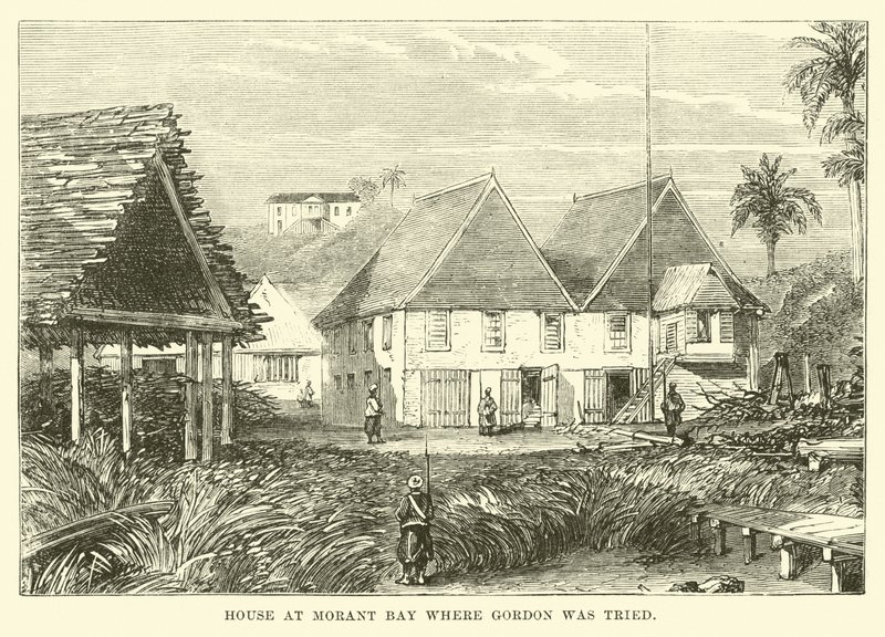 Hus i Morant Bay hvor Gordon ble prøvd av English School