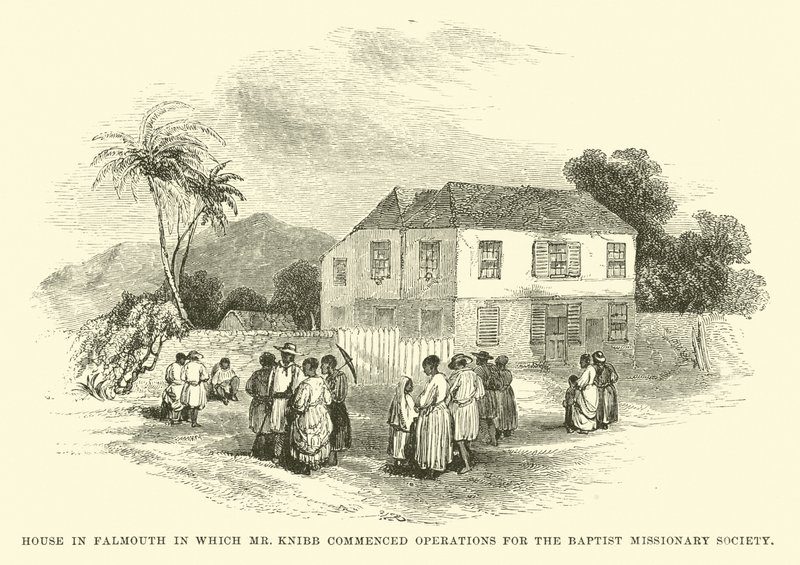 Hus i Falmouth hvor Knibb startet sin virksomhet for Baptist Missionary Society av English School