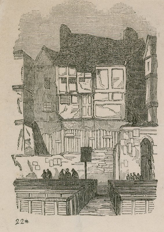 Hus i Long Lane, West Smithfield av English School