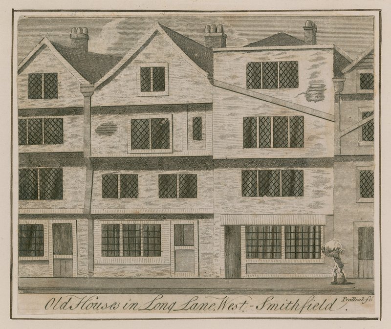 Hus i Long Lane, West Smithfield av English School