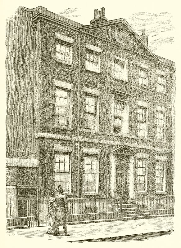 Hus i Rodney Street, Liverpool, hvor Mr. Gladstone ble født av English School