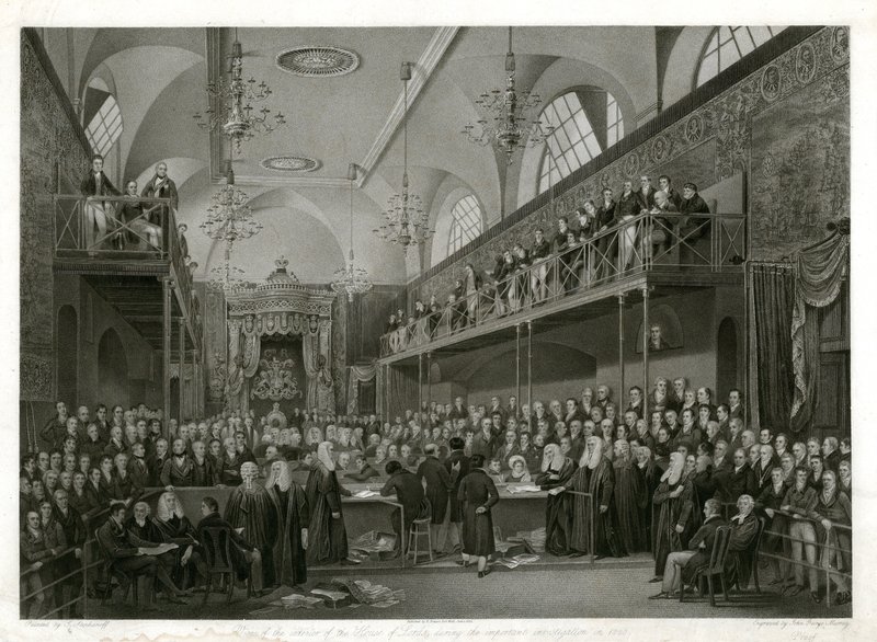 House of Lords under den viktige etterforskningen i 1820 av English School