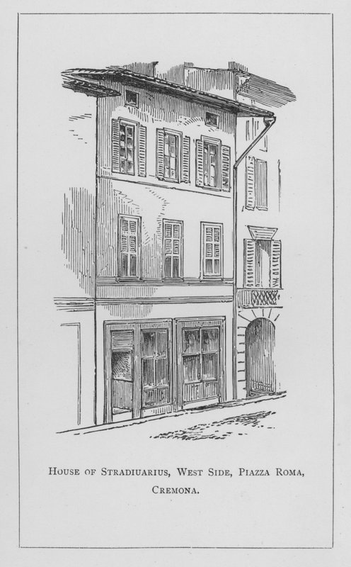 House of Stradiuarius, West Side, Piazza Roma, Cremona (gravering) av English School