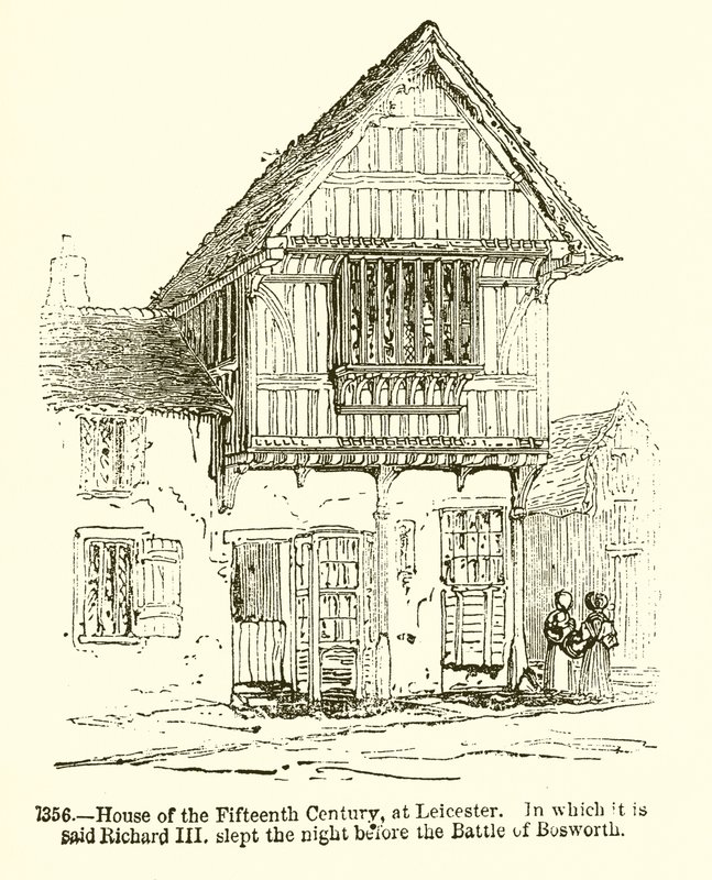 House of the Femtende Century, i Leicester. Der det sies at Richard III sov natten før slaget ved Bosworth av English School
