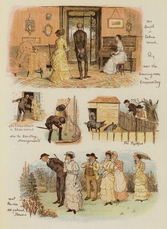 Hvordan Tankerville Smith tok en Country Cottage (chromolitho) av English School