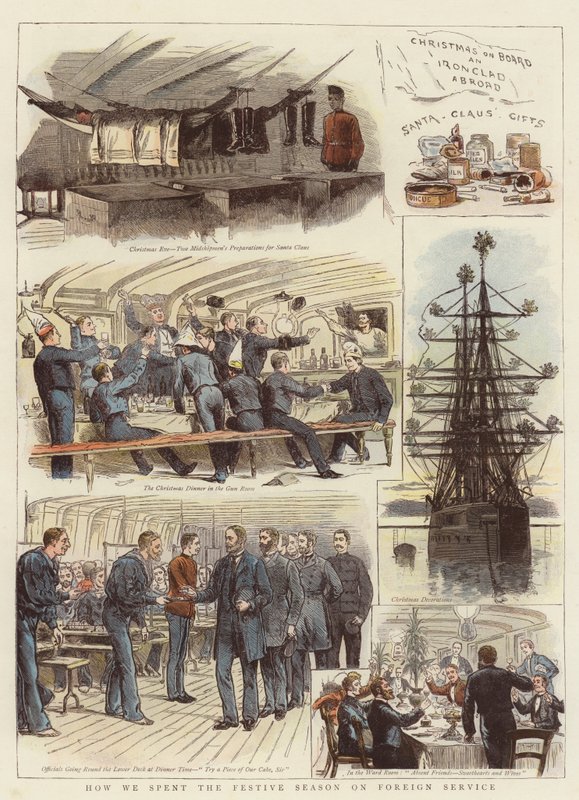 Hvordan vi brukte høytiden på utenrikstjenesten (farge litho) av English School