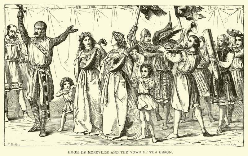 Hugh de Moreville and the Vows of the Heron av English School