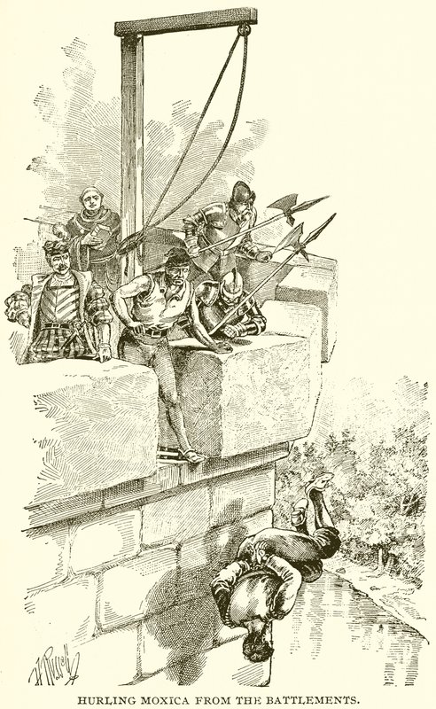 Hurling Moxica fra Battlements av English School