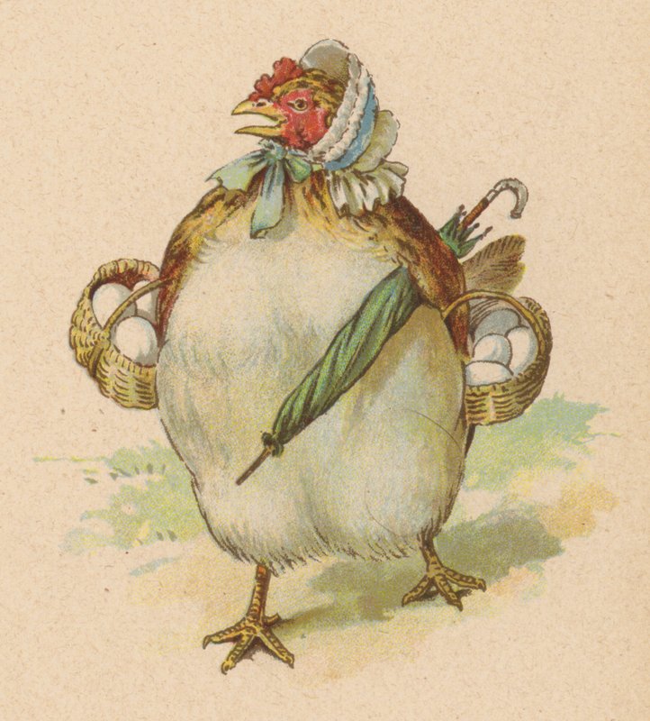 Jeg hadde en liten høne, den vakreste noensinne (chromolitho) av English School