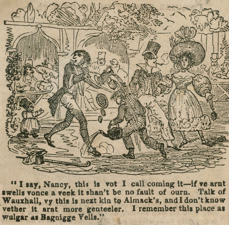 Jeg sier, Nancy, dette er vot jeg kaller kommer det; Vauxhall Gardens, London av English School