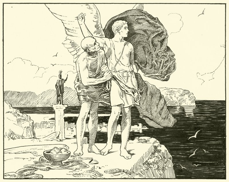 Icarus (blekk på papir) av English School