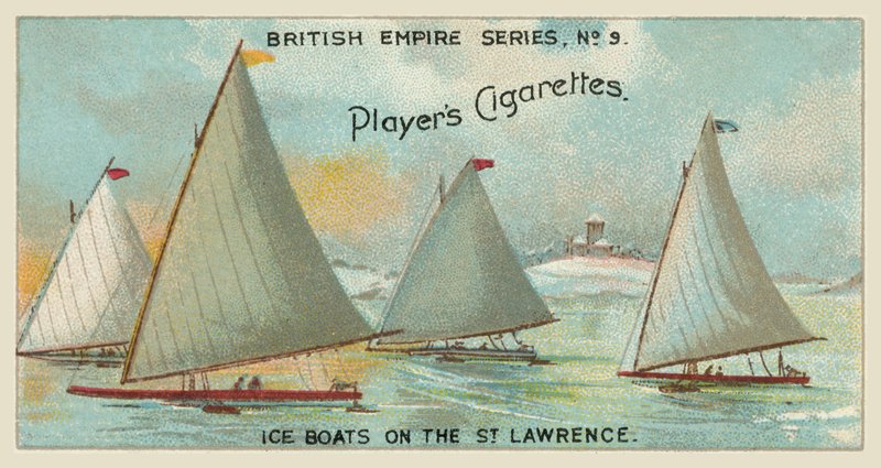 Isbåter på St Lawrence (chromolitho) av English School