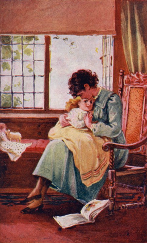 Illustrasjon for A World of Girls av L T Meade (farge litho) av English School